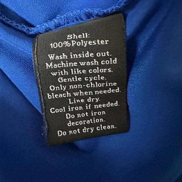 Rock&Republic Blue Black Studded Collar Button Down Sleeveless Top Size XS - Picture 4 of 4